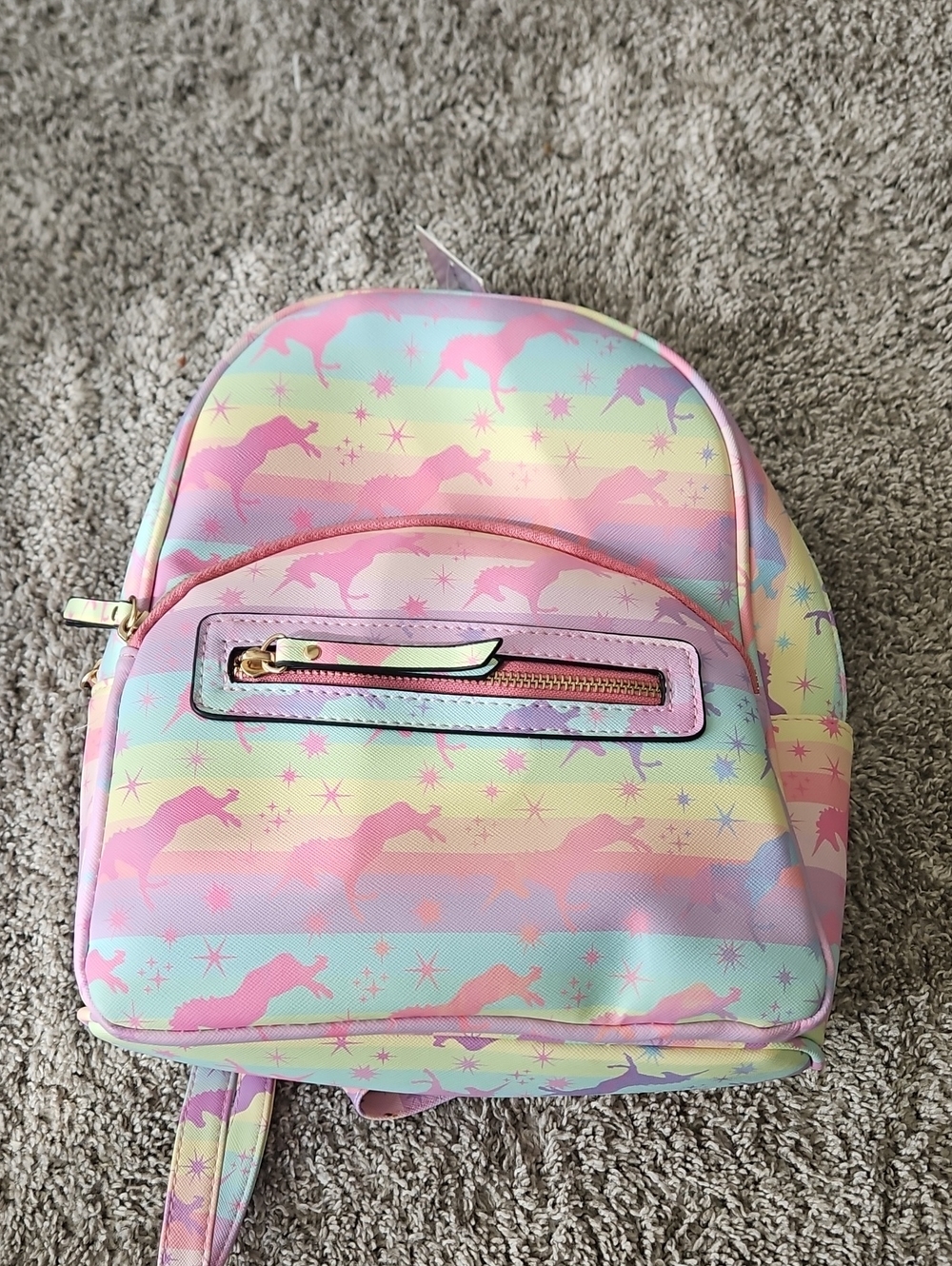 Nwt Under One Sky Pastel Rainbow Unicorn Mini Backpack -